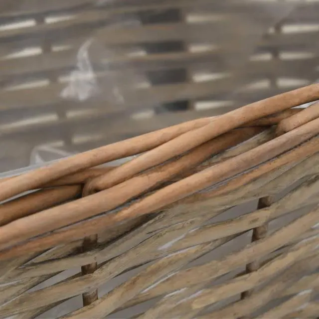 Alt view image 8 of 11 - vidaXL 2x Balcony Planters Wicker with PE Lining 15.7" Plant Raised Flower Bed