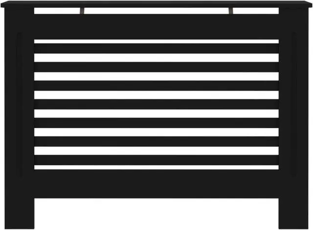 Alt view image 10 of 10 - vidaXL Radiator Cover Radiator Guard for Home Office Heater Cover Black MDF