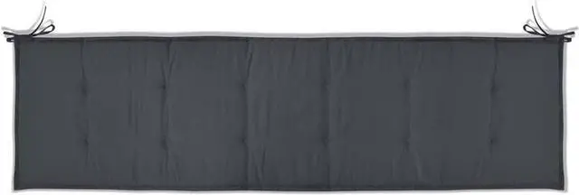 Alt view image 9 of 13 - vidaXL Bench Cushion Water Repellent Garden Cushion Anthracite Oxford Fabric