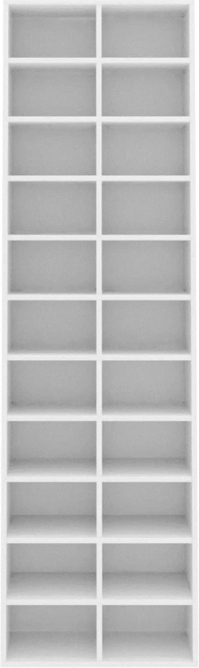 Alt view image 3 of 9 - vidaXL Shoe Cabinet White 21.2"x13.3"x72" Chipboard
