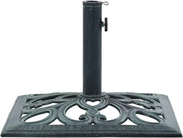 Alt view image 10 of 12 - vidaXL Umbrella Base Patio Umbrella Stand Parasol Base Green 26.5 lb Cast Iron