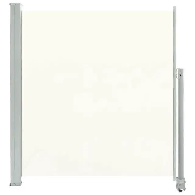 Alt view image 2 of 15 - vidaXL Patio Retractable Side Awning 55.1"x118.1" Cream