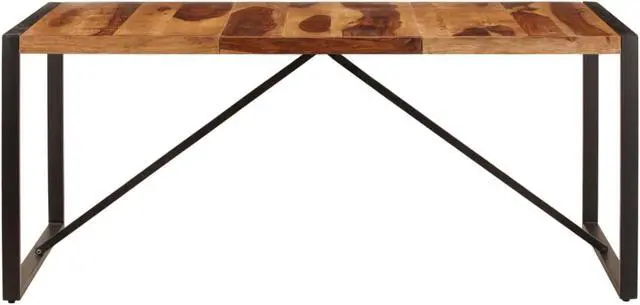 Alt view image 2 of 10 - vidaXL Dining Table 70.9"x35.4"x29.5" Solid Sheesham Wood
