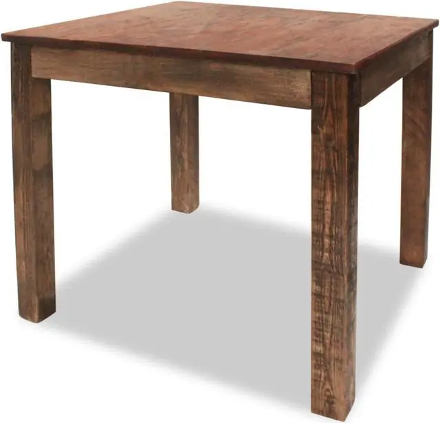 Alt view image 8 of 14 - vidaXL Dining Table 32.3" Solid Reclaimed Wood Rustic Room Stand Deck Couch
