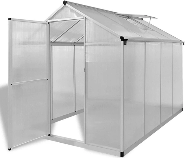 Main image of vidaXL Reinforced Aluminium Greenhouse with Base Frame 49.5ft