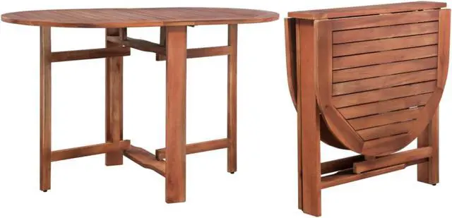 Alt view image 6 of 16 - vidaXL Solid Acacia Wood Patio Table 47.2" Garden Dining Kitchen Outdoor Desk