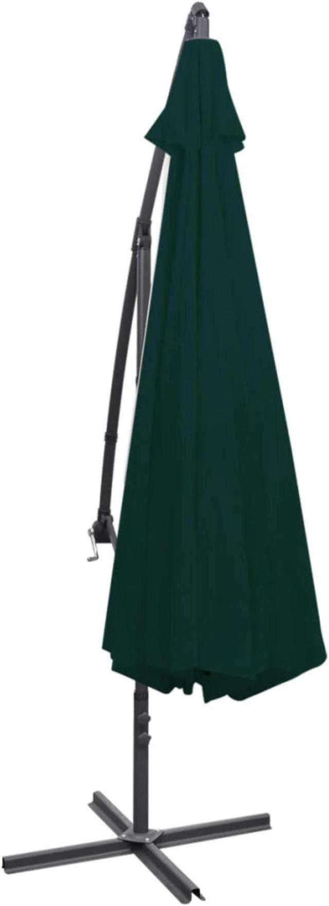 Alt view image 11 of 15 - vidaXL Garden Parasol with Steel Pole 250x250 cm Anthracite