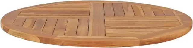 Alt view image 4 of 11 - vidaXL Table Top Solid Teak Wood Round 1" 35.4"