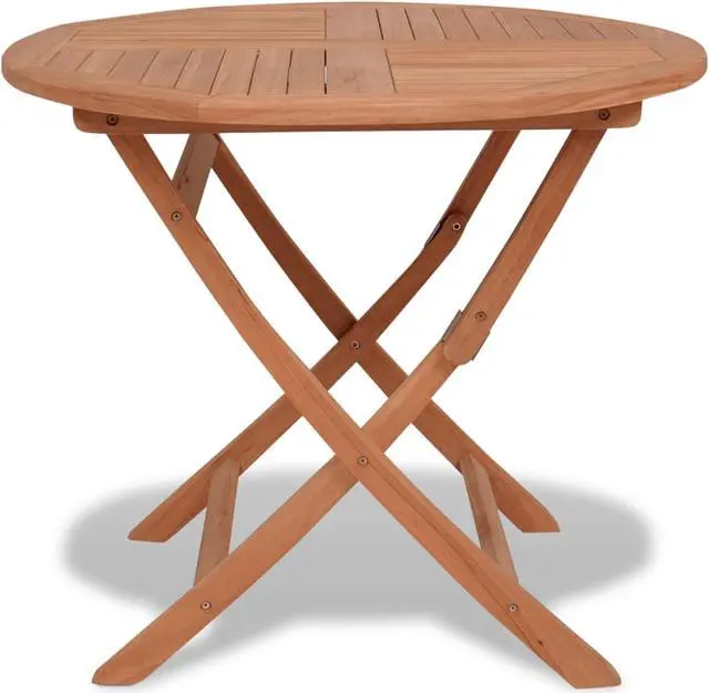 Alt view image 6 of 14 - vidaXL Outdoor Dining Table Folding Patio Table Garden Furniture Solid Teak Wood