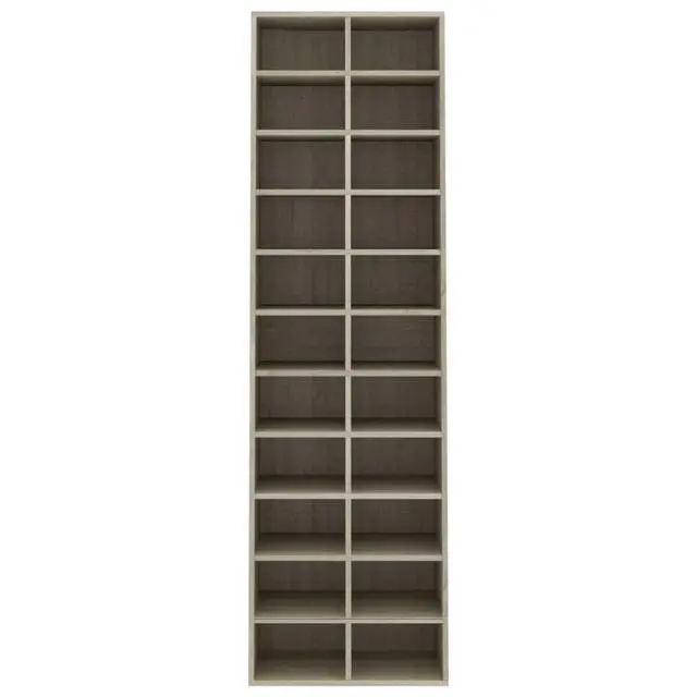 Alt view image 3 of 10 - vidaXL Shoe Cabinet Sonoma Oak 21.2"x13.3"x72" Chipboard