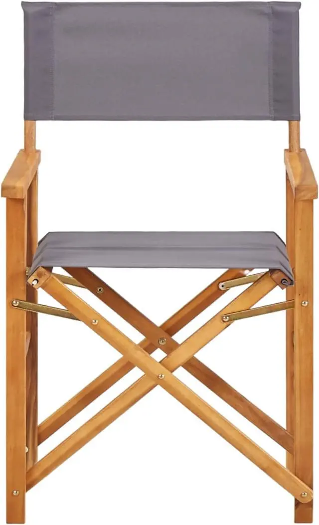 Alt view image 10 of 14 - vidaXL Director's Chair 2 Pcs Camping Chair for Outdoor Garden Solid Wood Acacia