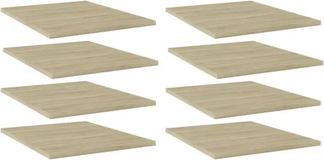 Alt view image 6 of 11 - vidaXL Floating Shelf Bookshelf Board Rack 8 Pcs Sonoma Oak Engineered Wood