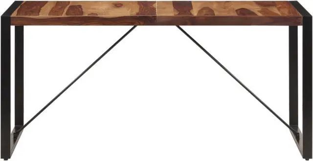 Alt view image 11 of 13 - vidaXL Dining Table Brown and black