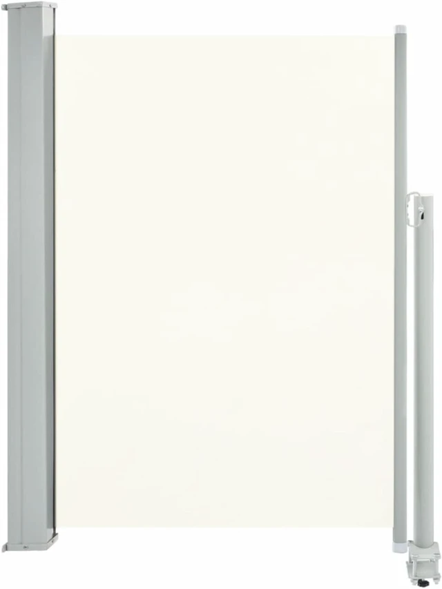 Alt view image 8 of 12 - vidaXL Patio Retractable Side Awning 39.4"x118.1" Cream Screen Shade Blind