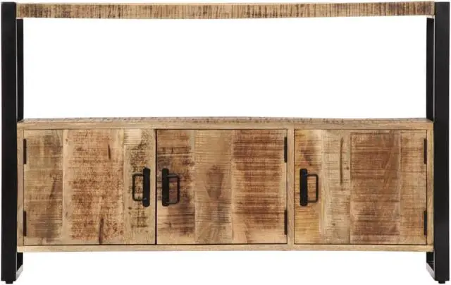 Alt view image 10 of 16 - vidaXL Solid Mango Wood Side Cabinet Sideboard Storage Stand End Table Buffet