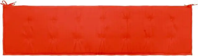 Alt view image 9 of 18 - vidaXL Garden Bench Cushion Red 200x50x4 cm Oxford Fabric