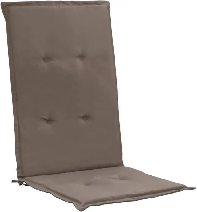 Alt view image 9 of 15 - vidaXL Chair Cushion 2 Pcs Outdoor Garden High Back Chair Cushion Taupe Fabric