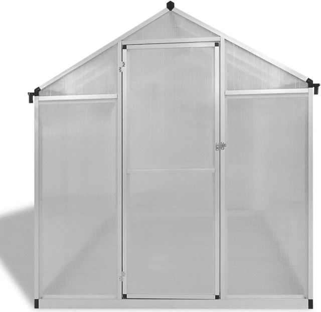 Alt view image 3 of 8 - vidaXL Reinforced Aluminium Greenhouse with Base Frame 49.5ft