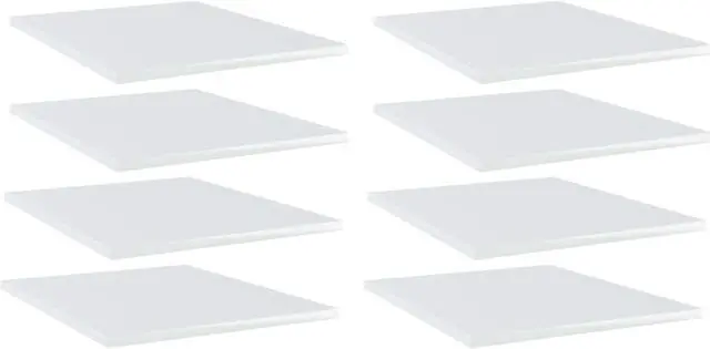 Alt view image 6 of 13 - vidaXL Bookshelf Boards Floating Shelf 8 Pcs High Gloss White Engineered Wood