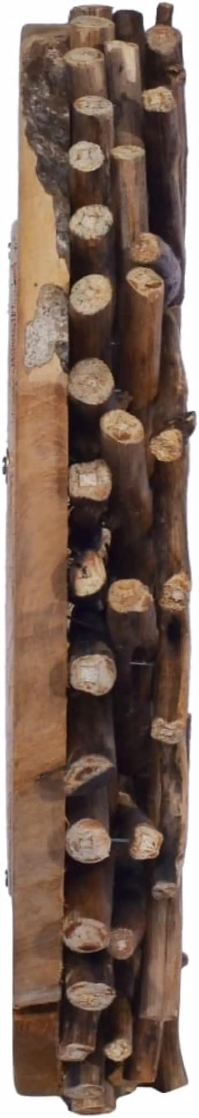 Alt view image 9 of 13 - vidaXL Mirror Natural Wood Solid teak wood and glass Medium