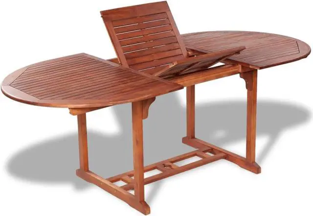 Alt view image 6 of 12 - vidaXL Outdoor Dining Table Extendable Garden Patio Table Solid Acacia Wood