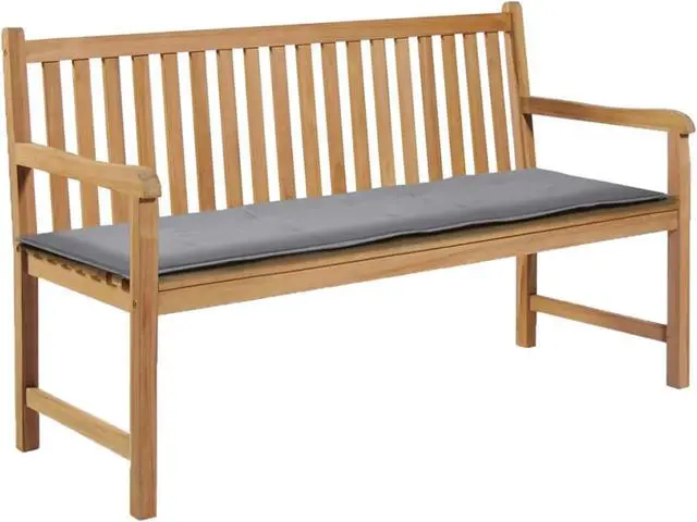 Alt view image 6 of 12 - vidaXL Garden Bench Cushion Grey 150x50x4 cm Oxford Fabric