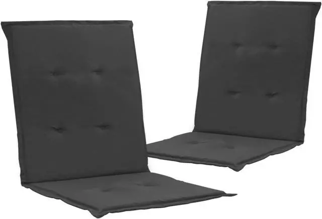 Alt view image 8 of 15 - vidaXL Chair Cushion 2 Pcs Patio Chair Cushion Pad Anthracite Oxford Fabric