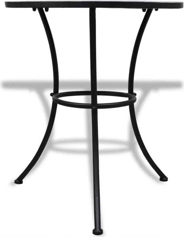Alt view image 7 of 9 - vidaXL Bistro Table Mosaic Ceramic Blue White Outdoor Garden Patio Cafe Coffee
