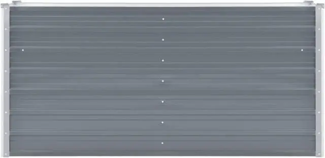 Alt view image 9 of 16 - vidaXL Raised Garden Bed Flower Bed Galvanized Steel Outdoor Planter Gray