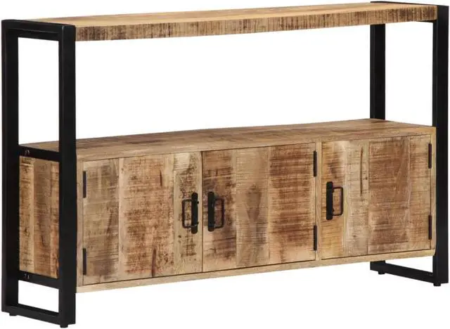 Alt view image 8 of 16 - vidaXL Solid Mango Wood Side Cabinet Sideboard Storage Stand End Table Buffet