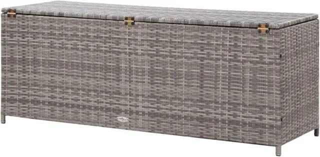 Alt view image 4 of 17 - vidaXL Outdoor Storage Box Deck Box with Lid Patio Cabinet Storage Chest Gray