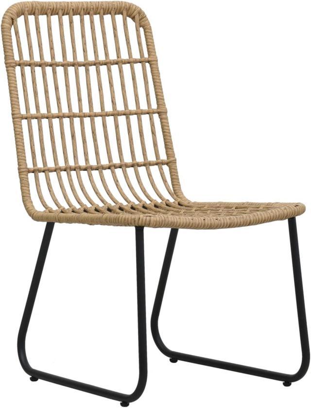 Alt view image 3 of 16 - vidaXL Garden Chairs 2 pcs Poly Rattan Oak