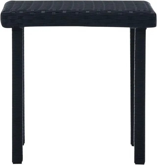 Alt view image 6 of 10 - vidaXL Patio Table Outdoor Side Table PE Rattan Patio Garden Furniture Black