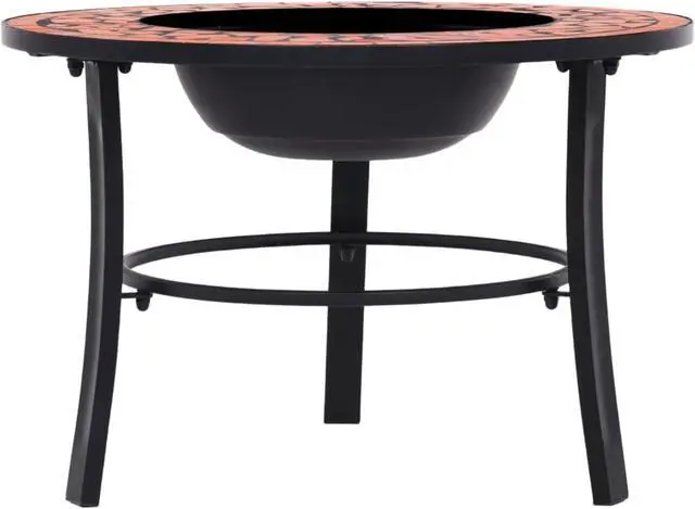 Alt view image 10 of 20 - vidaXL Fire Pit Fireplace Camping Picnic Firebowl Outdoor Terracotta Ceramic