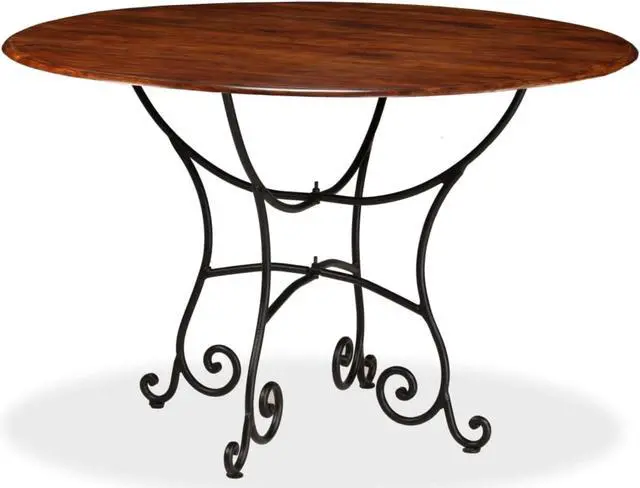 Alt view image 11 of 12 - vidaXL Solid Wood Acacia Dining Table with Honey Finish 47.2" Dinner Desk
