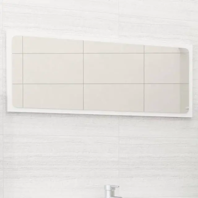Alt view image 6 of 11 - vidaXL Mirror Vanity Mirror Wall Mounted Bath Mirror White Engineered Wood