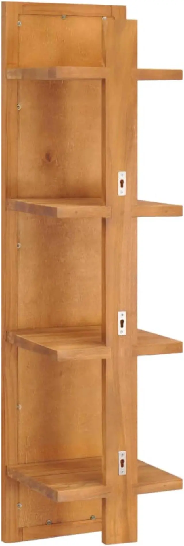 Alt view image 9 of 10 - vidaXL Wall Mirror Decorative Mirror with Shelves Hall Mirror Solid Teak Wood