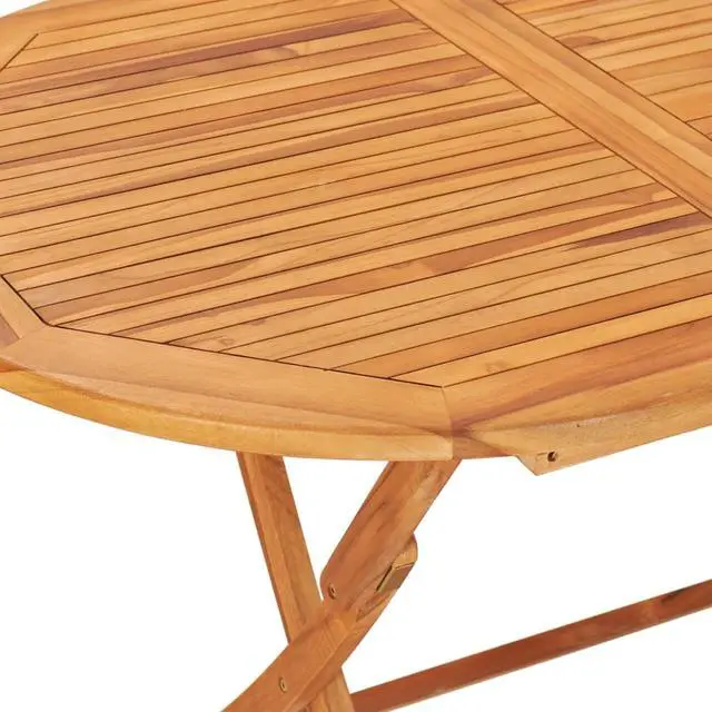 Alt view image 9 of 10 - vidaXL Solid Teak Wood Folding Patio Table Weather Resistant 62.9" Dining