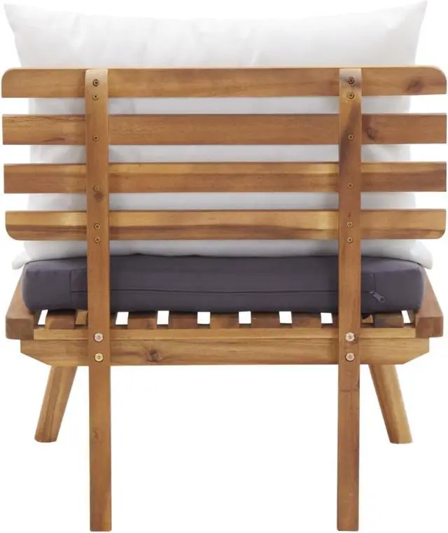 Alt view image 6 of 16 - vidaXL Patio Chair Outdoor Chair with Cushions for Garden Solid Acacia Wood