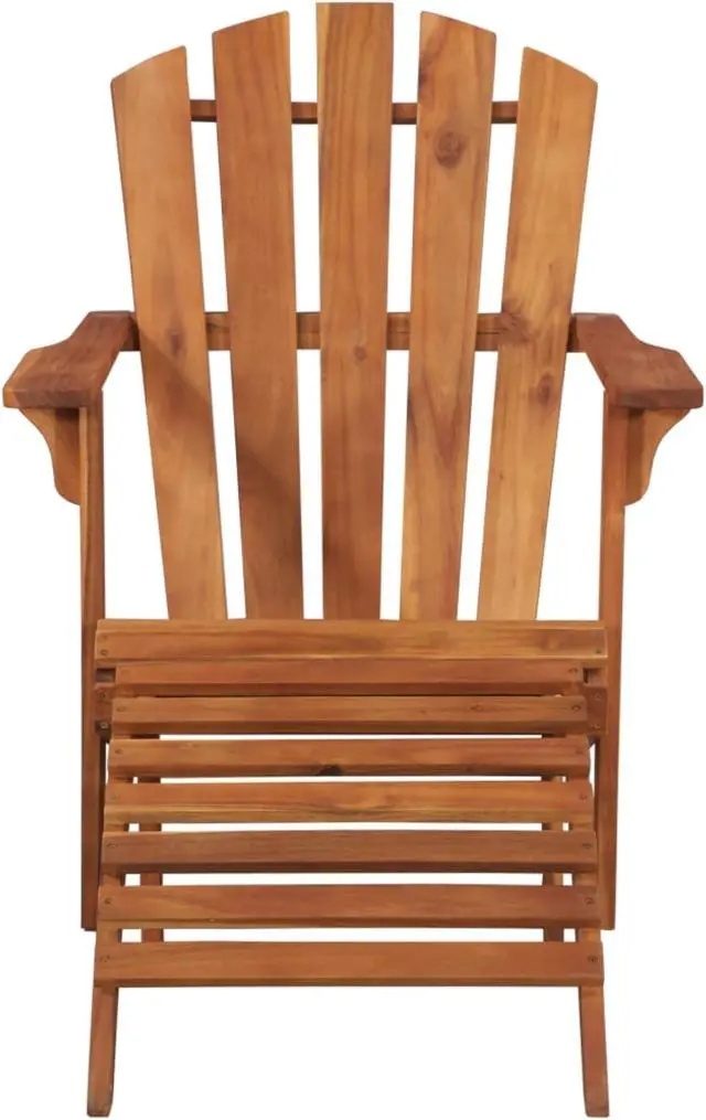 Alt view image 8 of 15 - vidaXL Adirondack Chair Patio Chair with Footrest Outdoor Chair Solid Wood