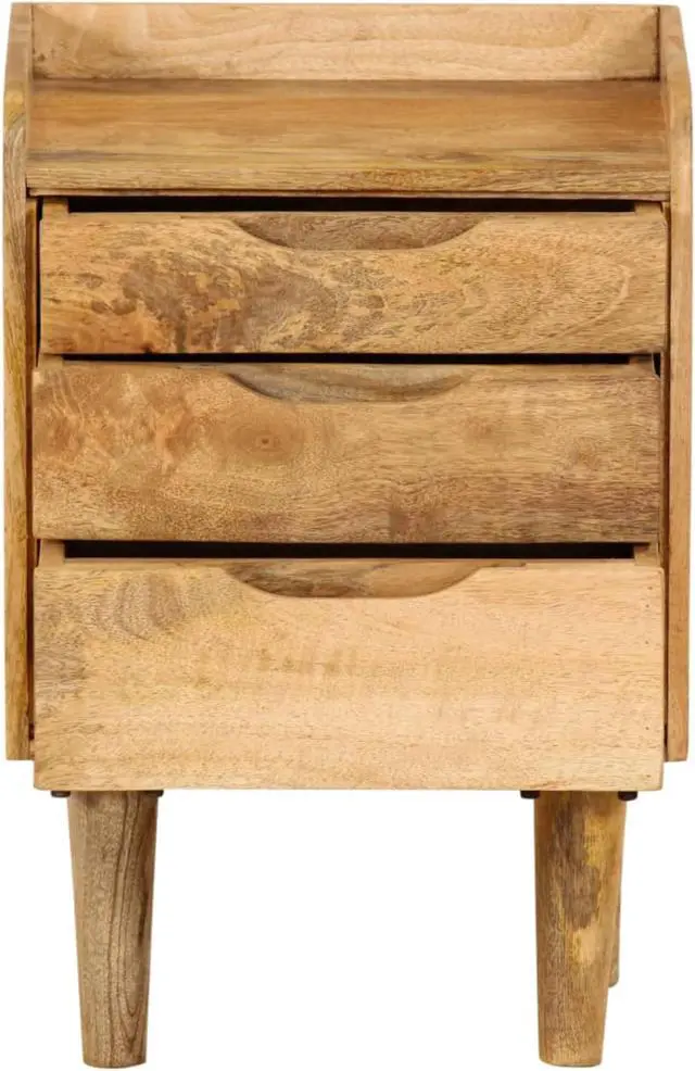 Alt view image 10 of 16 - vidaXL Cabinet Accent Side End Table with Storage Drawers Solid Wood Mango