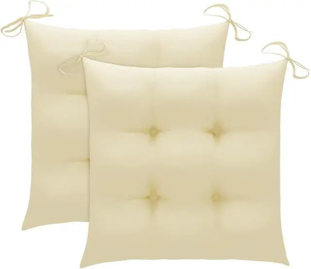 Alt view image 7 of 12 - vidaXL Chair Cushion 2 Pcs Outdoor Patio Seat Cushion Cream White Oxford Fabric