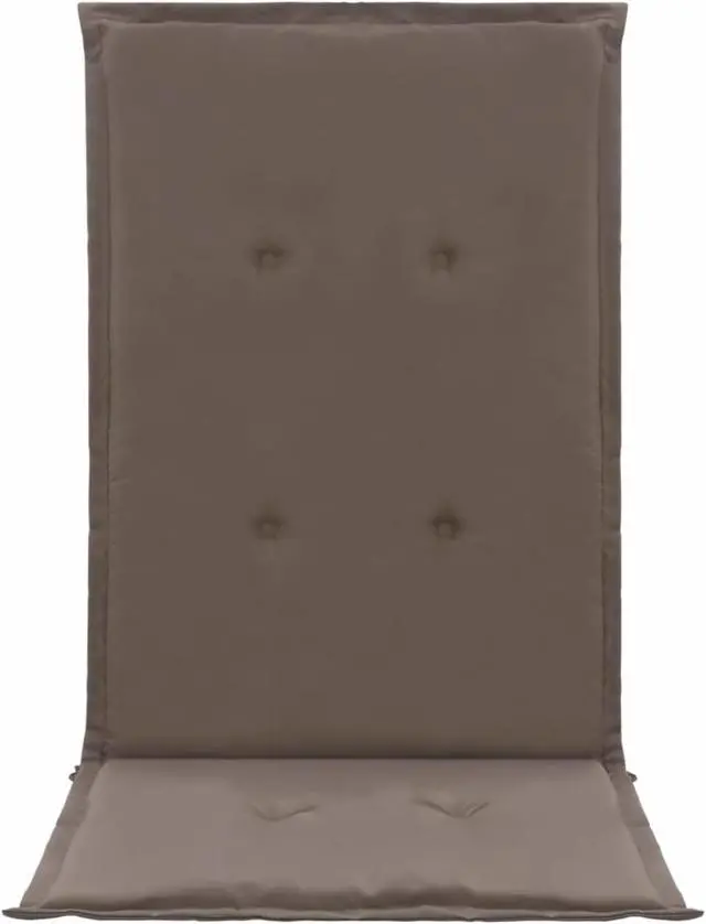 Alt view image 10 of 15 - vidaXL Chair Cushion 2 Pcs Outdoor Garden High Back Chair Cushion Taupe Fabric