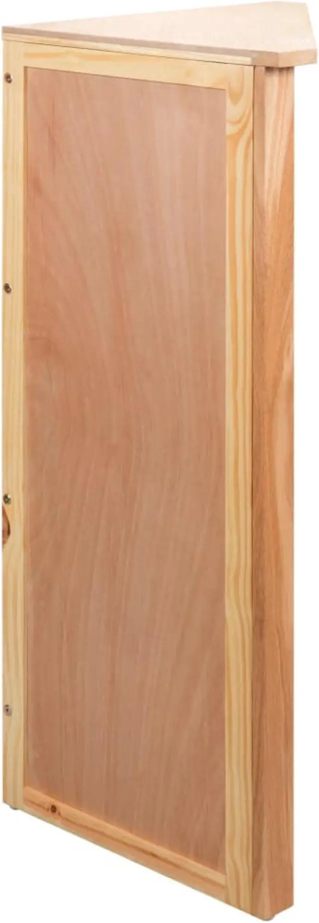 Alt view image 8 of 16 - vidaXL Solid Oak Wood Corner Shelf Space Saving Storage 23.2" Hallway Shelf