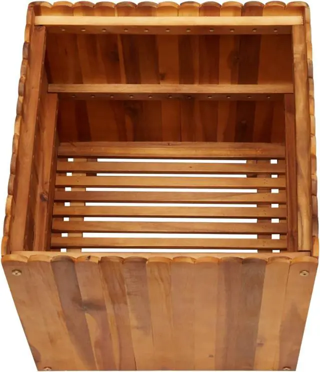 Alt view image 8 of 14 - vidaXL Raised Garden Bed Raised Flower Bed Raised Garden Box Solid Acacia Wood