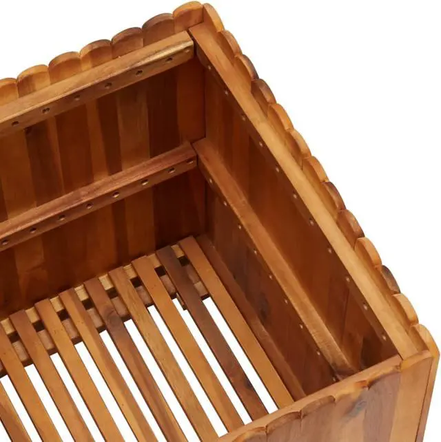 Alt view image 9 of 14 - vidaXL Raised Garden Bed Raised Flower Bed Raised Garden Box Solid Acacia Wood