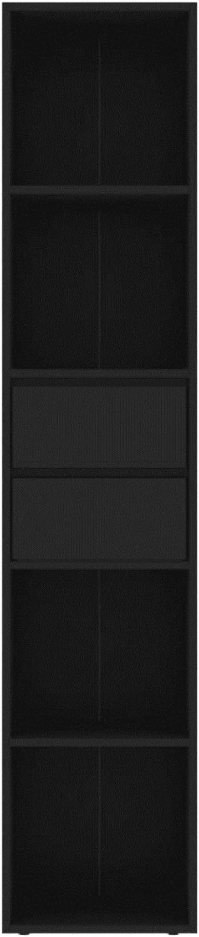 Alt view image 8 of 16 - vidaXL Book Cabinet Black Engineered Wood Bookcase Book Shelf Rack Organizer