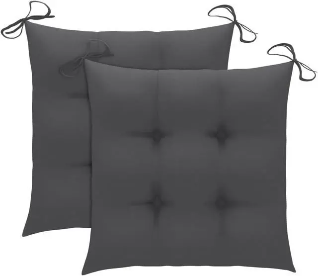 Alt view image 7 of 12 - vidaXL Chair Cushion 2 Pcs Outdoor Patio Seat Cushion Anthracite Oxford Fabric