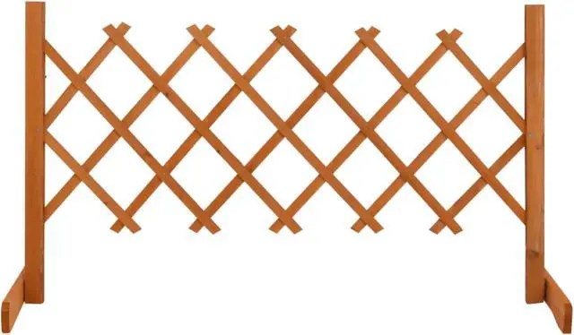Alt view image 8 of 13 - vidaXL Trellis Fence Garden Trellis Lattice Orange 47.2"x23.6" Solid Firwood