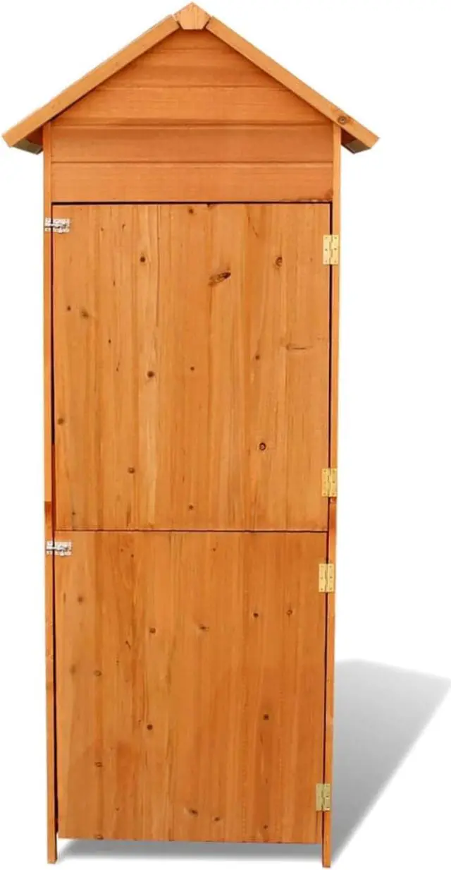 Alt view image 7 of 14 - vidaXL Patio Storage Cabinet Brown 16.7"x25.2"x74.8"
